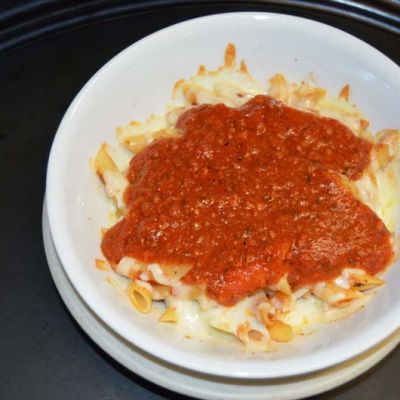 Baked Mostacciolli Light Sauce